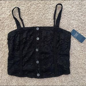 Abercrombie & Fitch Black Lace Tank